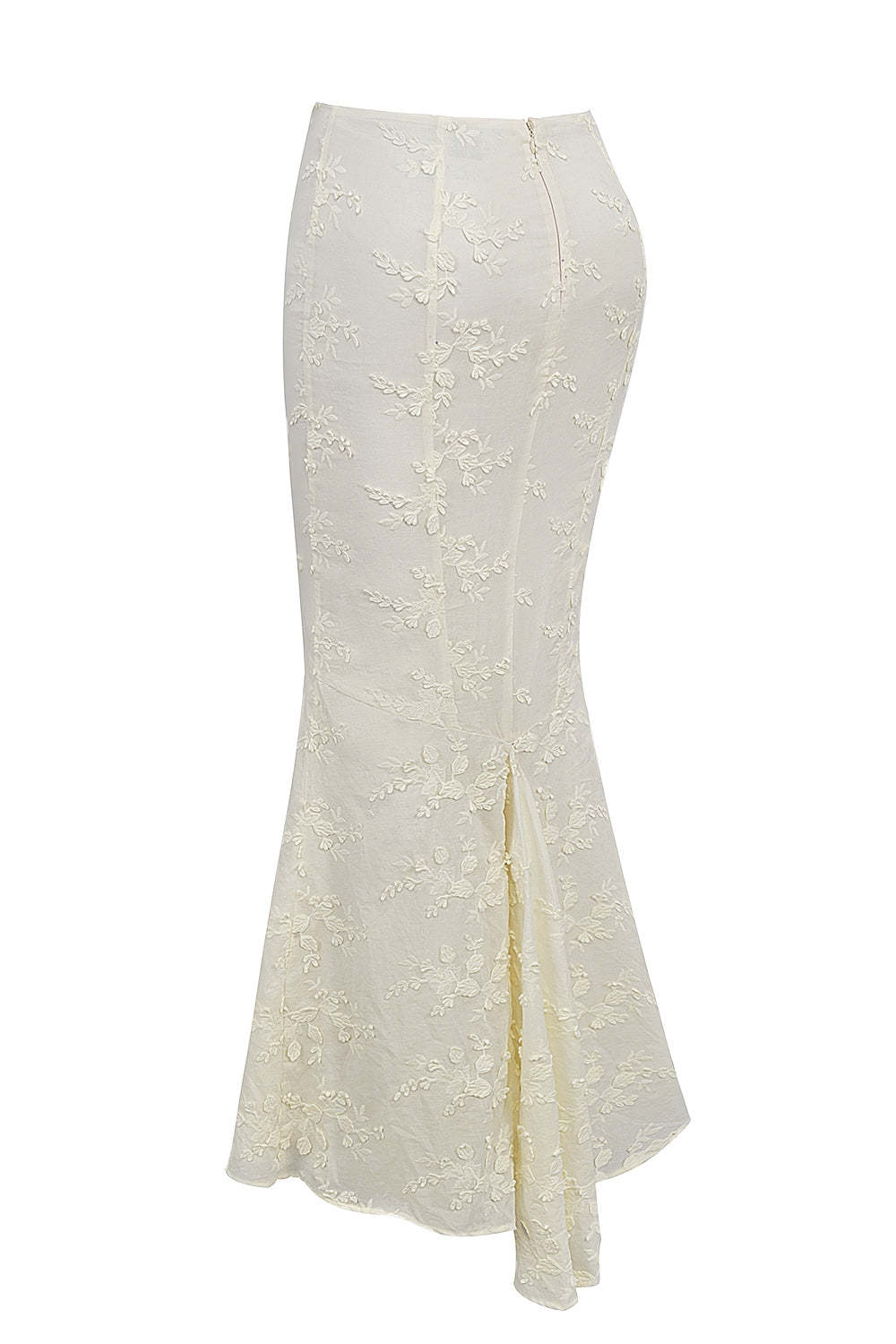 vintage ivory embroidered strapless corset skirt suit