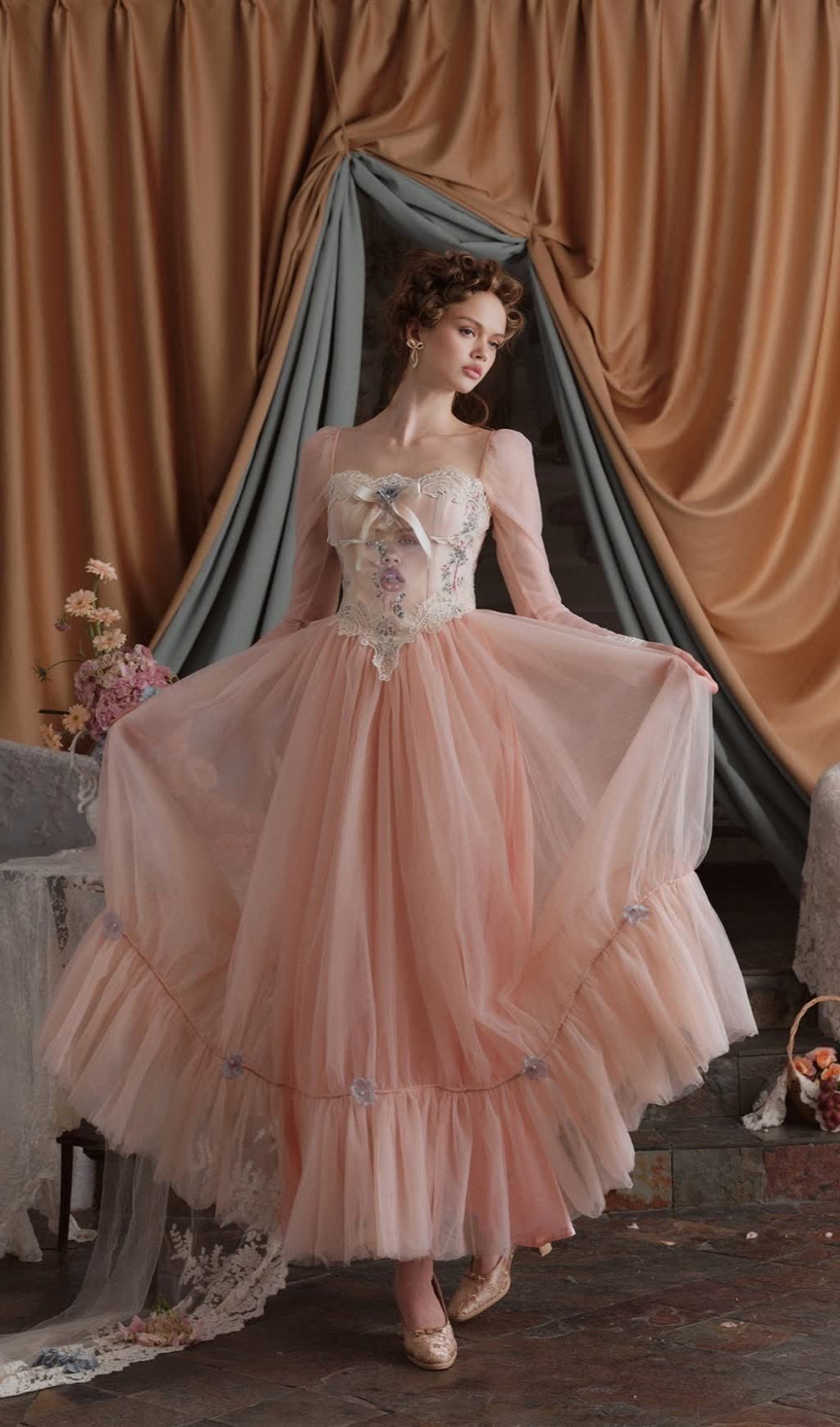 Annalise Long Sleeve Corset Dress