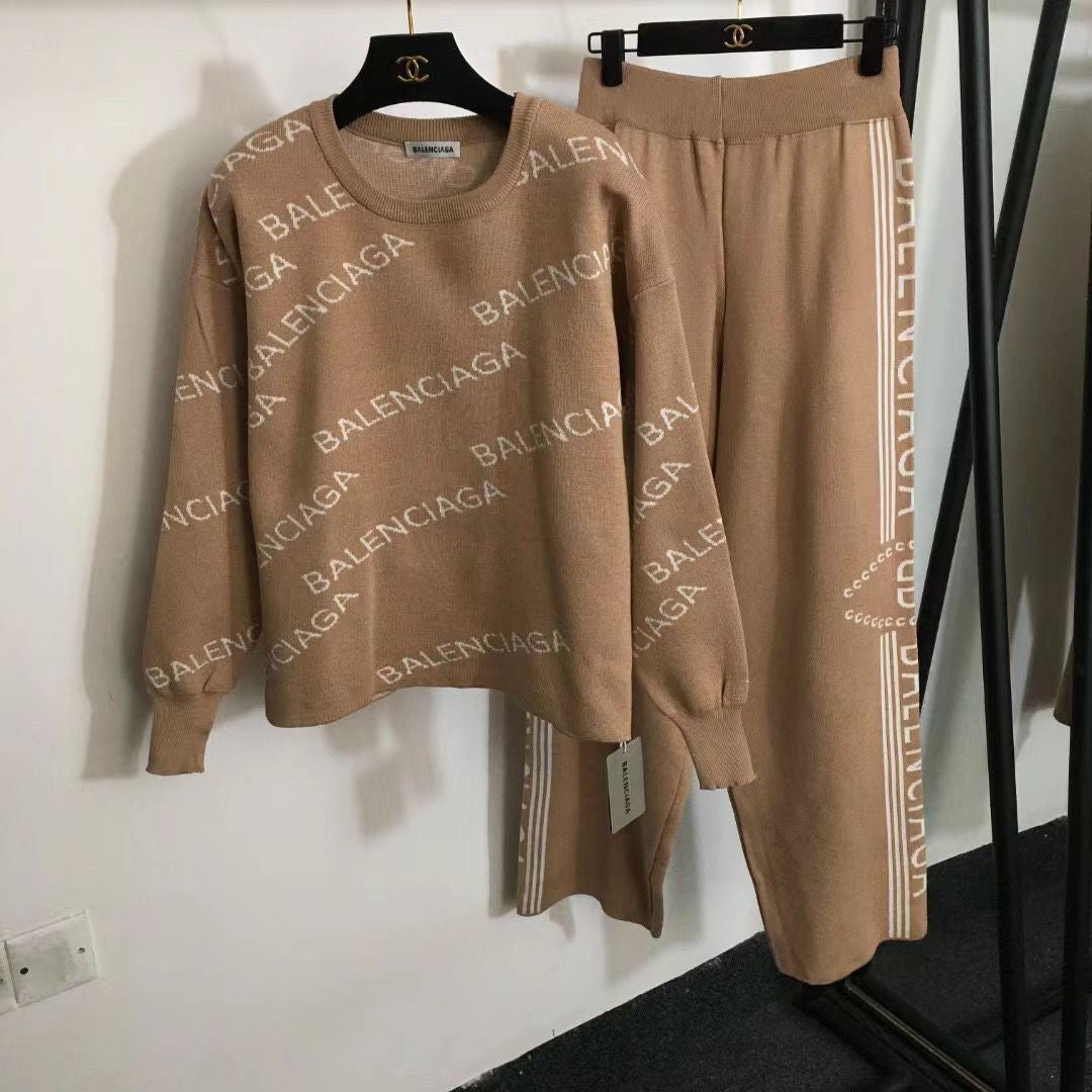 Women's Cardigan Wide Leg Pants 2 Piece Suit