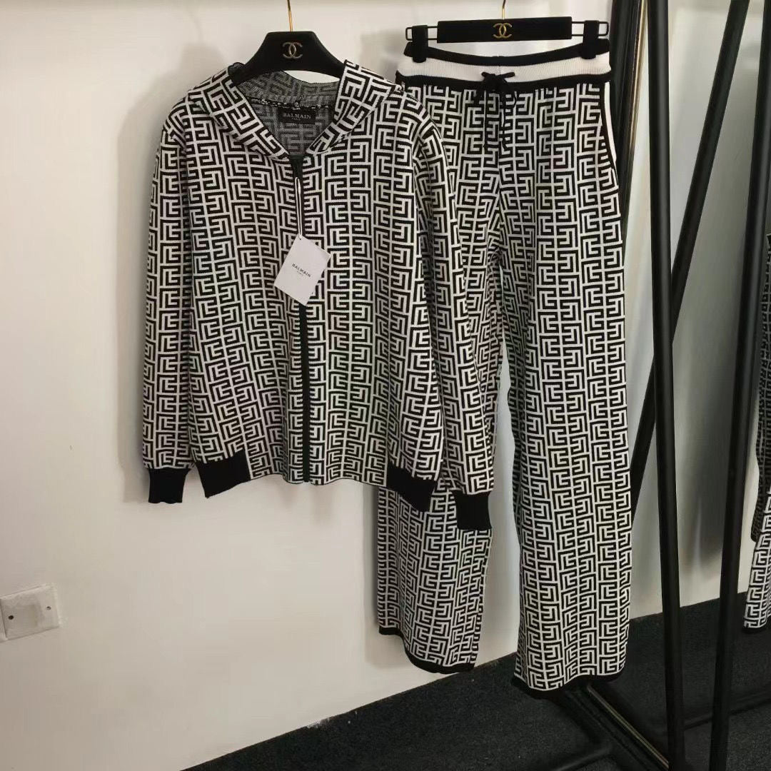 Knitted Sweatshirt And Leggings 2-Piece Suit