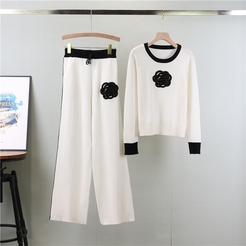 Knitted Sweatshirt And Leggings 2-Piece Suit
