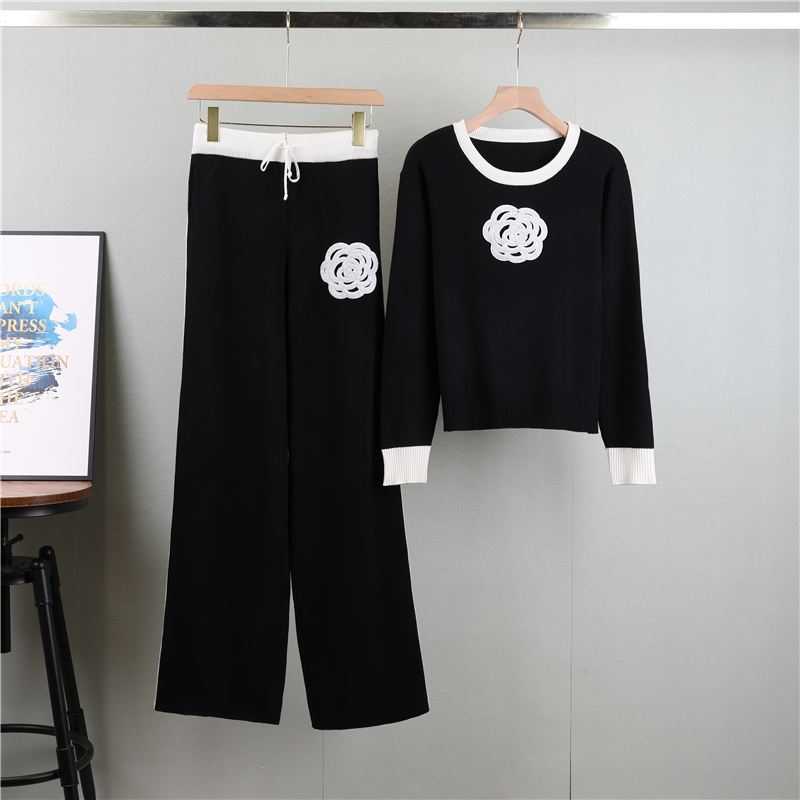 Knitted Sweatshirt And Leggings 2-Piece Suit