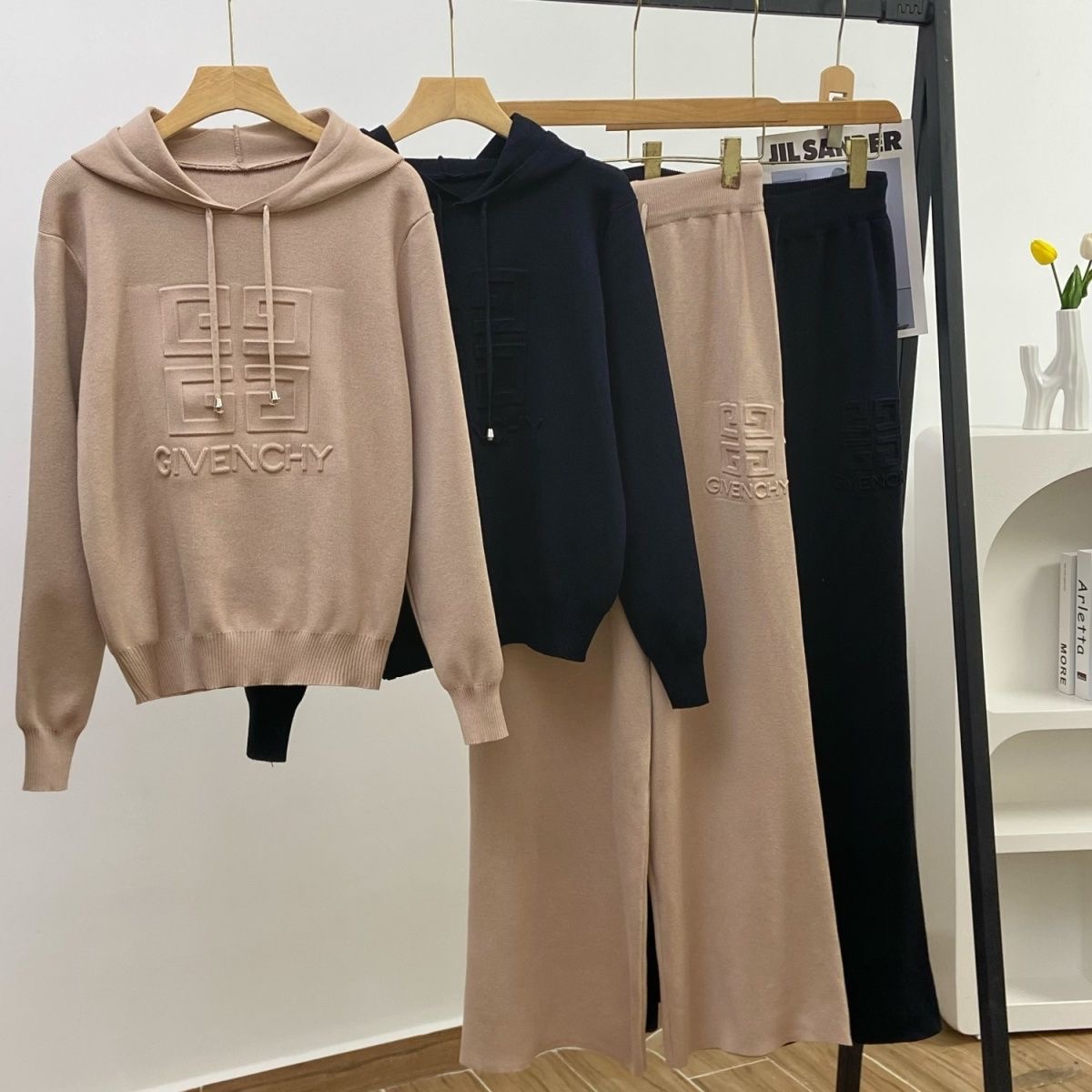 Fashion Letter Printed Suit Top+Pants