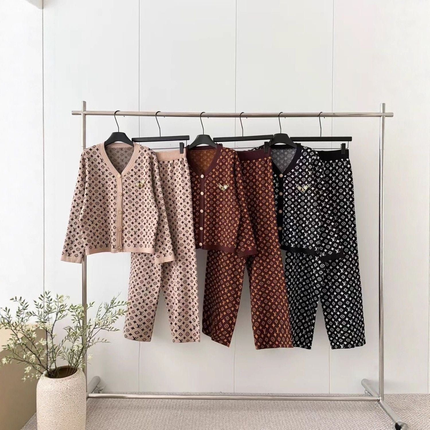 Zip Cardigan Jacket And Leggings 2-Piece Suit