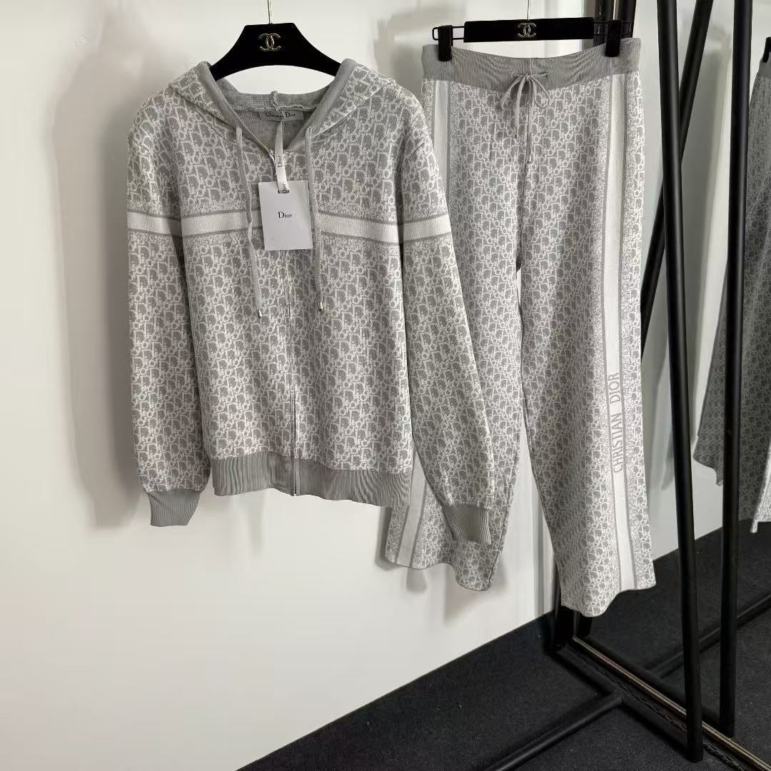 Fashion Letter Printed Suit Top+Pants