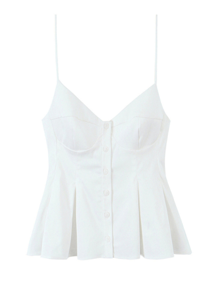 Fashionable spaghetti strap top-chiquechics