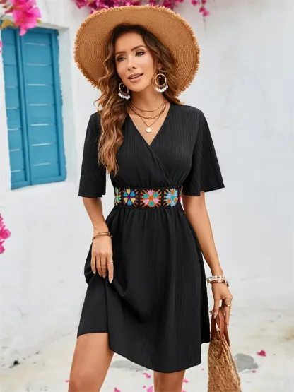 Flutter Sleeve Mini Dress-chiquechics
