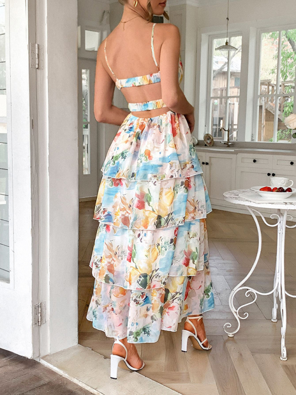 Elegant blue sling dress-chiquechics