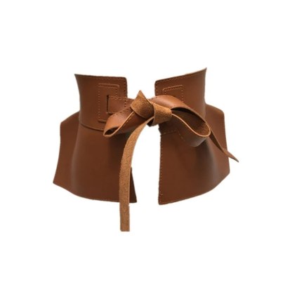 Bow Wide Belts PU Waistband Women Peplum Belt Waist Belt 