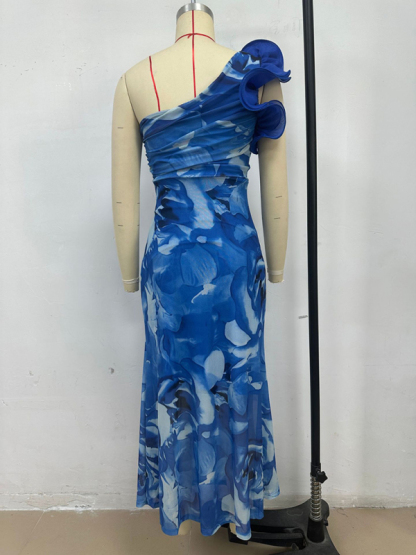 Slim Fit Sleeveless Three-Dimensional Flower Sexy Dress-chiquechics