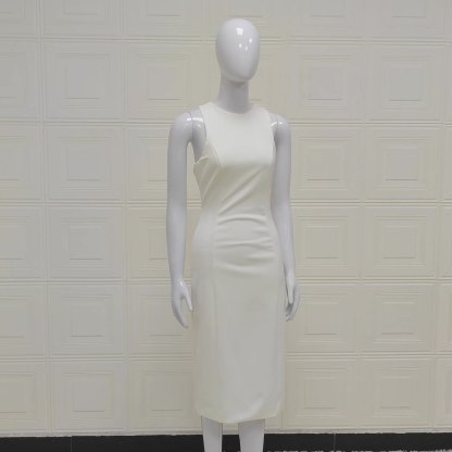 Elegant Pure White Hip Nightclub Party Dress