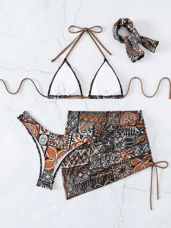 Sexy bikini four piece set swimwear-chiquechics