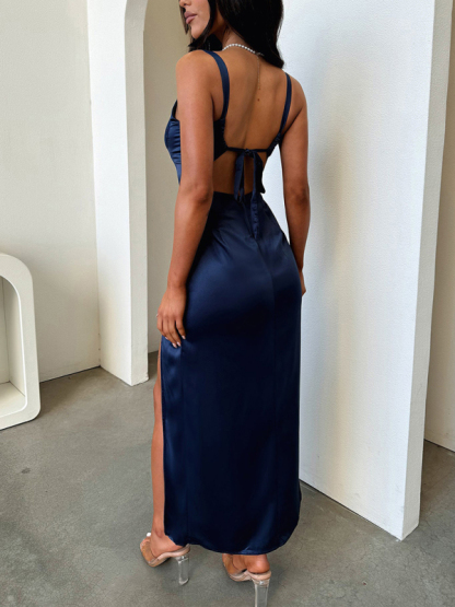 Elegant lace maxi dress-chiquechics