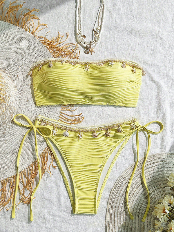 Sexy Starfish Shell Tassel Swimsuit Bikini-chiquechics