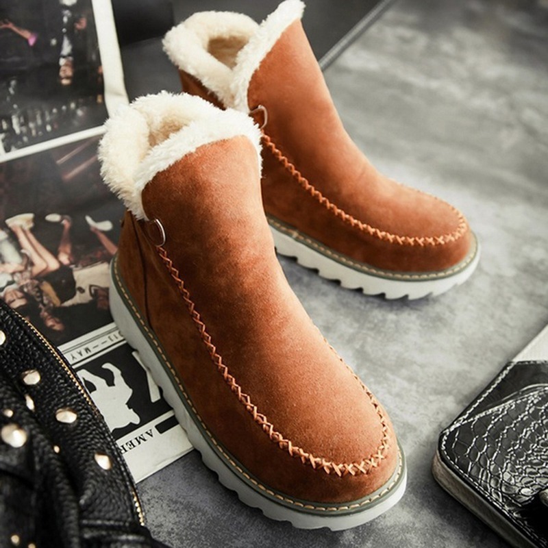 New 43 Large Women's Cotton Shoes Winter Shoes Snow Boots-chiquechics