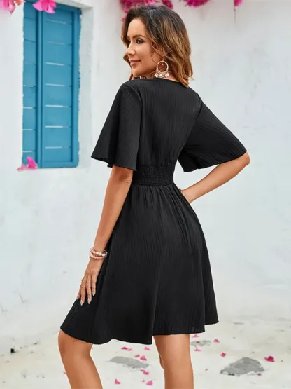 Flutter Sleeve Mini Dress-chiquechics