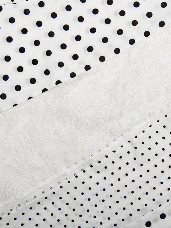 Polka Dot Sexy Lace Irregular Skirt-chiquechics