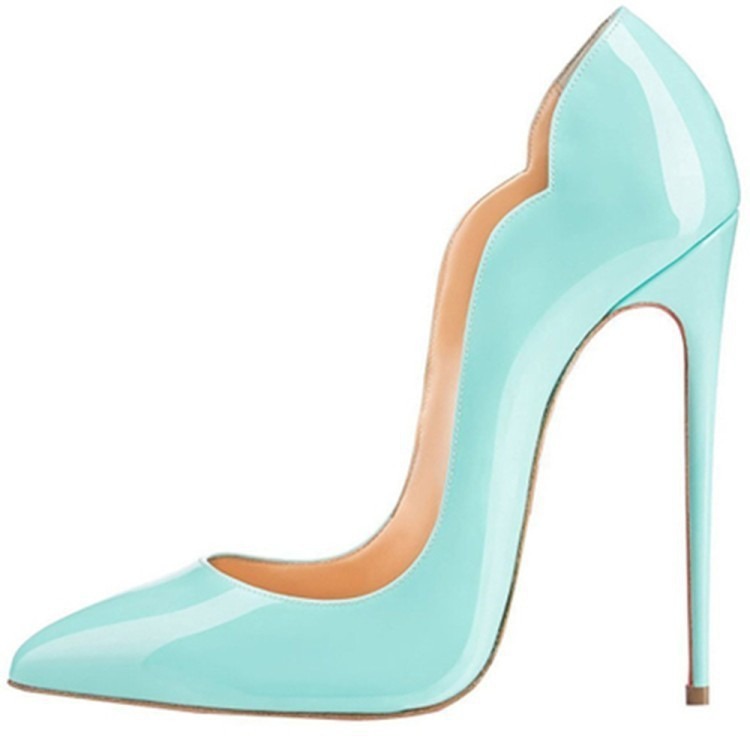 High heels, shallow cut shoes, pointed toe shoes, multi-color single shoe shoes, slim heeled women's shoes-chiquechics