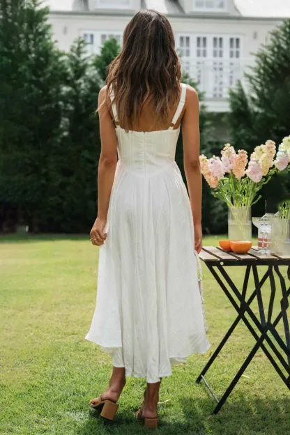 New sleeveless camisole irregular hem long dress-chiquechics