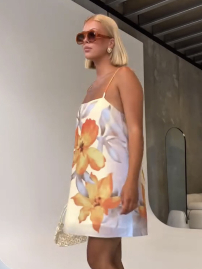 Floral print camisole dress-chiquechics