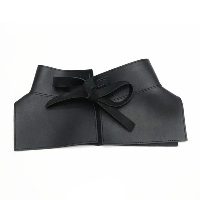 Bow Wide Belts PU Waistband Women Peplum Belt Waist Belt 