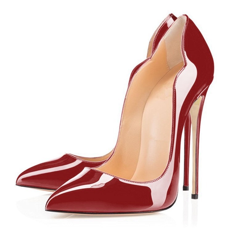 High heels, shallow cut shoes, pointed toe shoes, multi-color single shoe shoes, slim heeled women's shoes-chiquechics