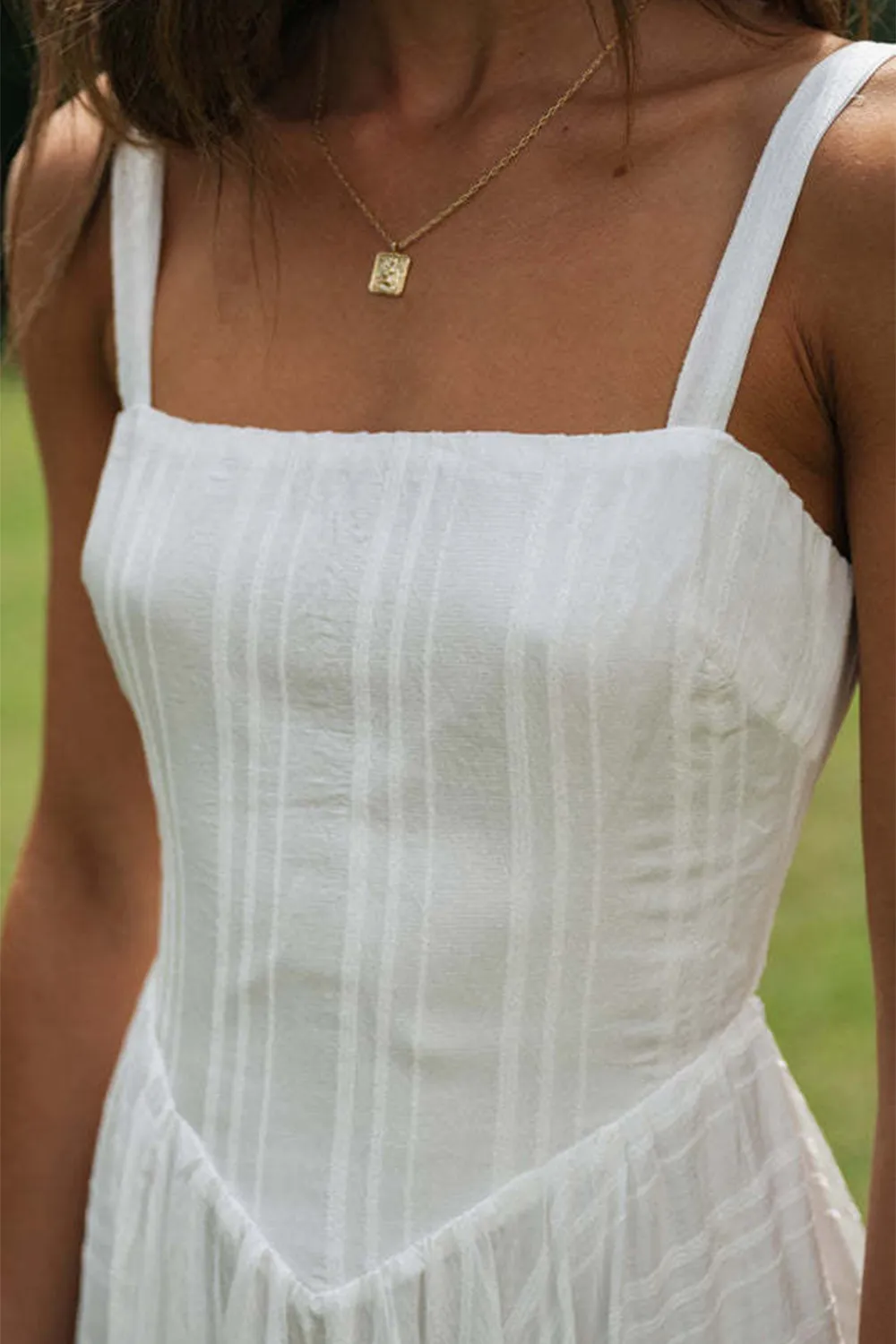 New sleeveless camisole irregular hem long dress-chiquechics