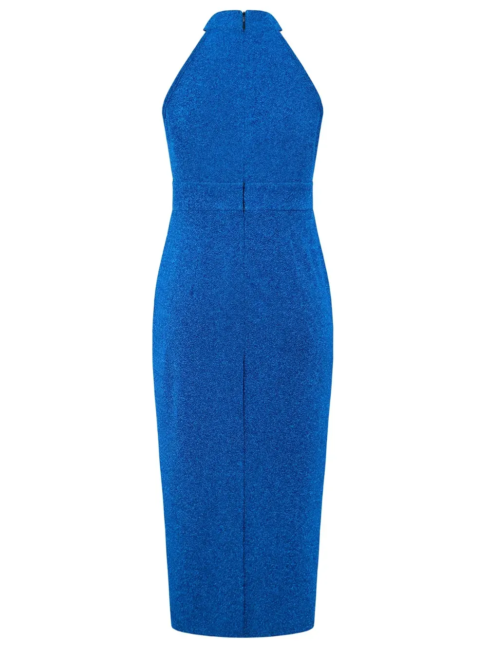 Slit Ruched Mock Neck Sleeveless Dress-chiquechics