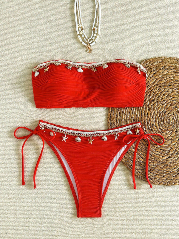 Sexy Starfish Shell Tassel Swimsuit Bikini-chiquechics
