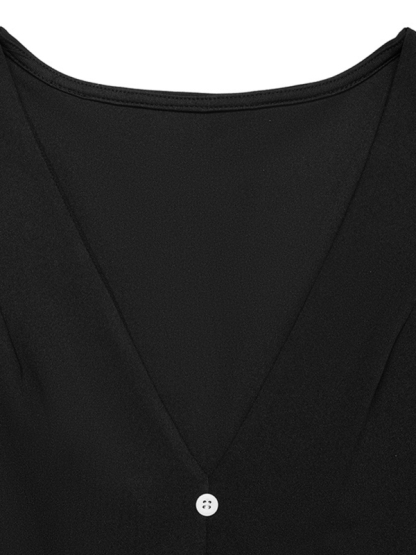 Long-sleeved contrast skirt with ruffled autumn dress-chiquechics