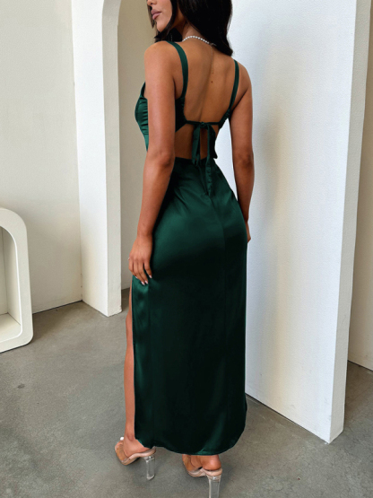 Elegant lace maxi dress-chiquechics
