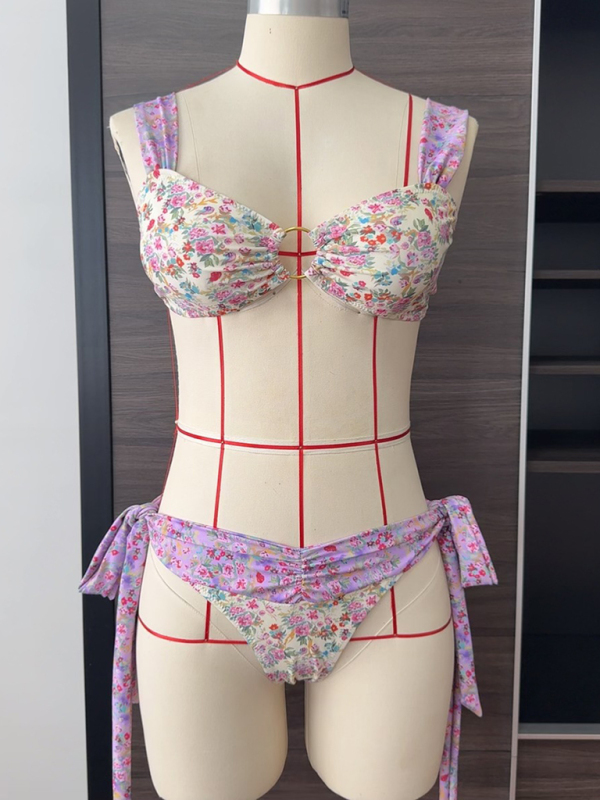 Floral Hoop Bikini swimwear-chiquechics