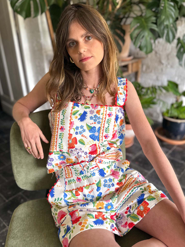 New floral print casual loose two-piece set-chiquechics