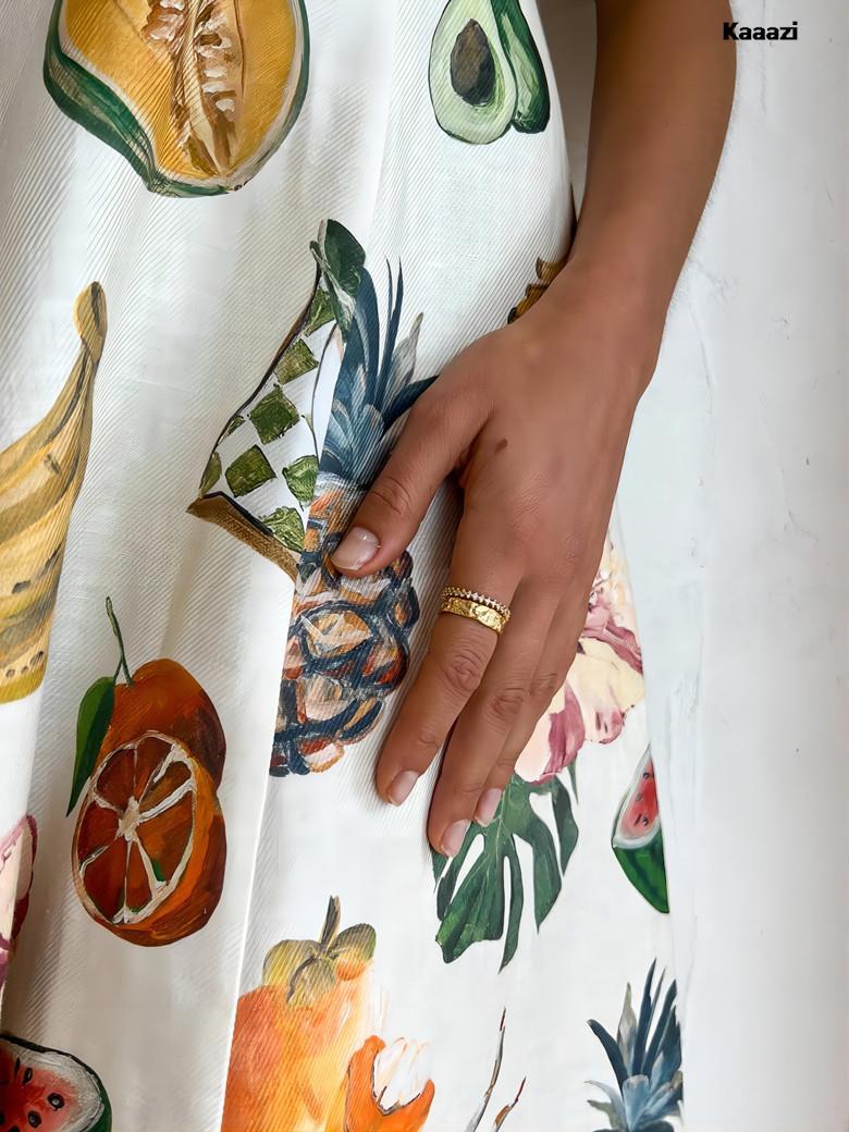 Short Sleeve Fashion Vintage Print Maxi Dress Casual Summer Round Neck Puff Sleeve Loose Women Long Dress Slim Fit Elegant Robe-chiquechics