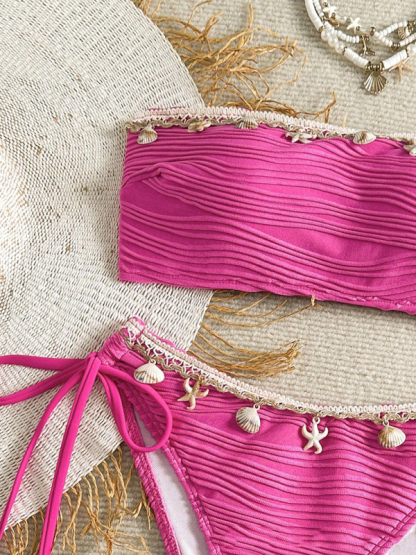 Sexy Starfish Shell Tassel Swimsuit Bikini-chiquechics