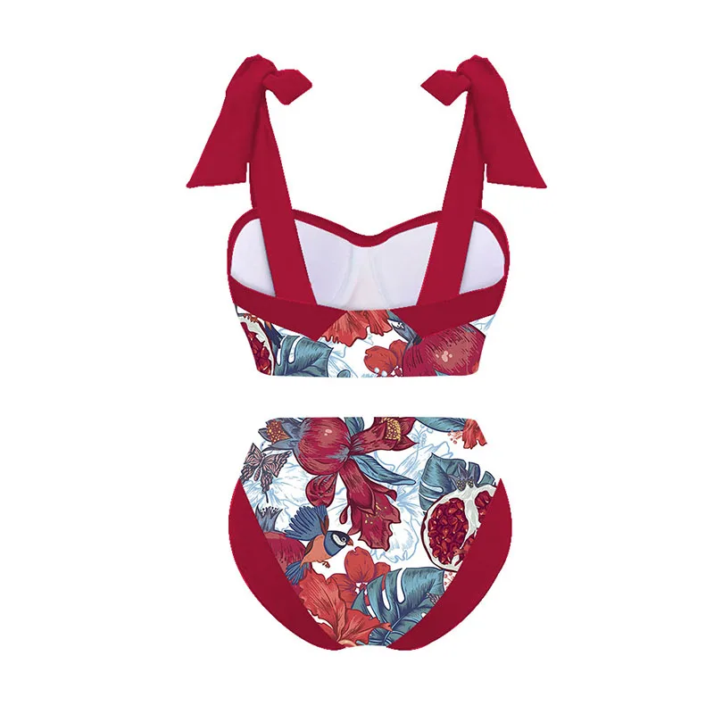Retro Two-Piece Swimwear Women Bikini 