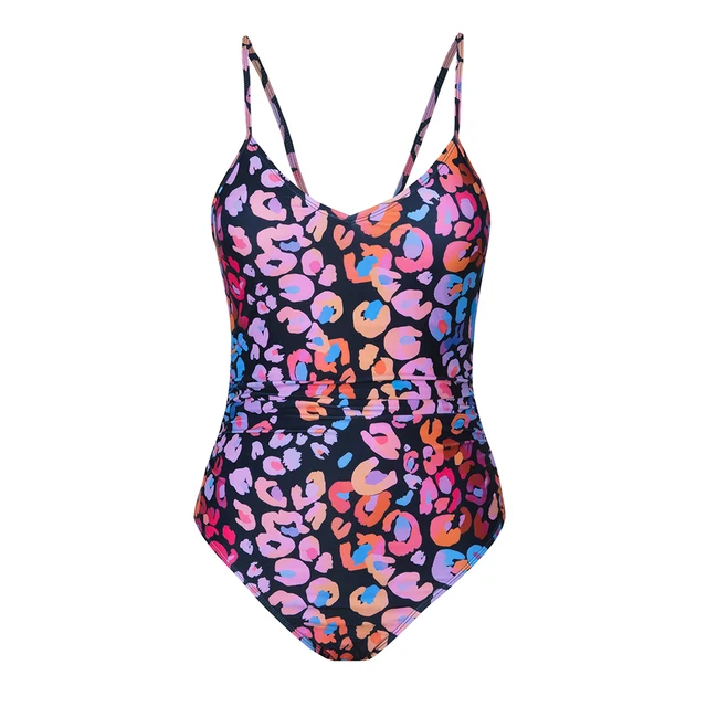 One piece swimsuit sexy backless swimsuit print-chiquechics