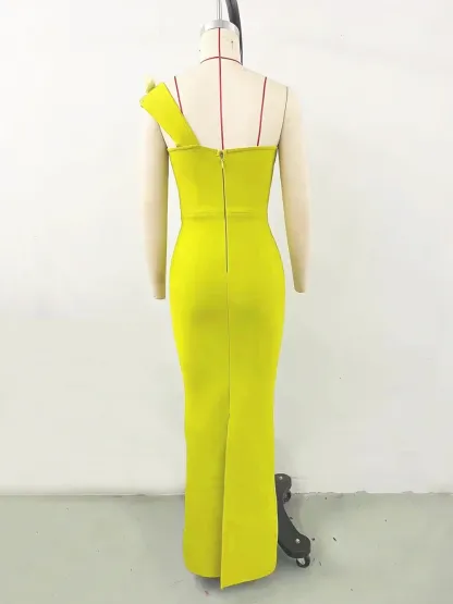  One Shoulder Bodycon Maxi Dress Banquet Gowns