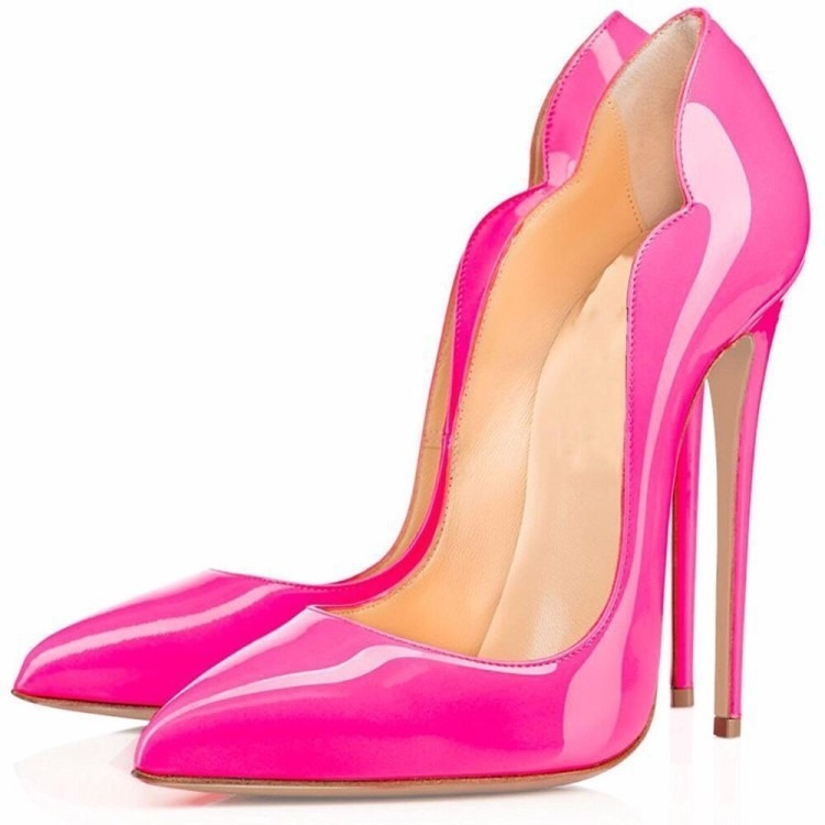 High heels, shallow cut shoes, pointed toe shoes, multi-color single shoe shoes, slim heeled women's shoes-chiquechics