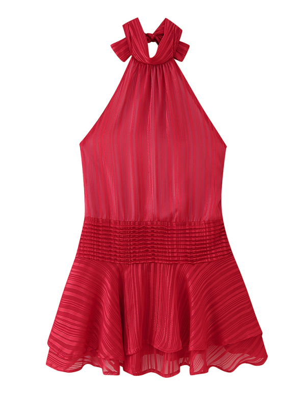 Fashion halterneck dress-chiquechics
