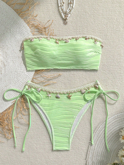 Sexy Starfish Shell Tassel Swimsuit Bikini-chiquechics