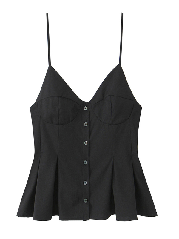 Fashionable spaghetti strap top-chiquechics