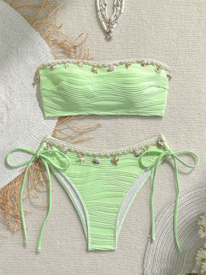 Sexy Starfish Shell Tassel Swimsuit Bikini-chiquechics