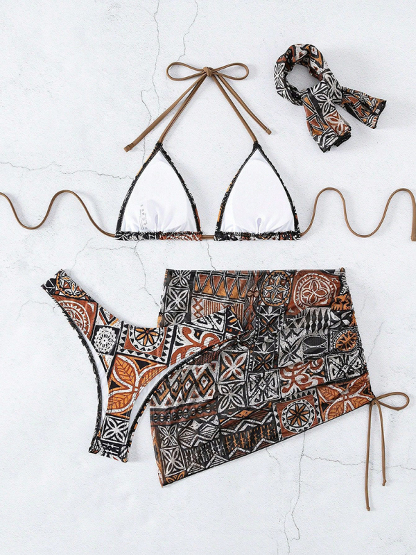 Sexy bikini four piece set swimwear-chiquechics