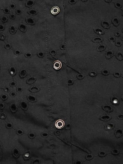 New solid color lace patchwork shirt top-chiquechics