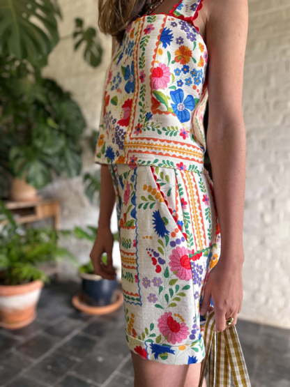 New floral print casual loose two-piece set-chiquechics