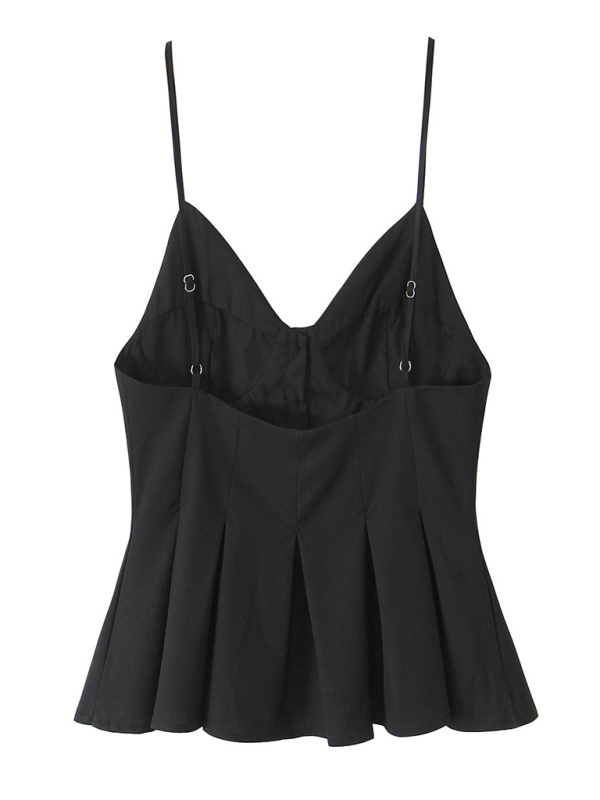 Fashionable spaghetti strap top-chiquechics