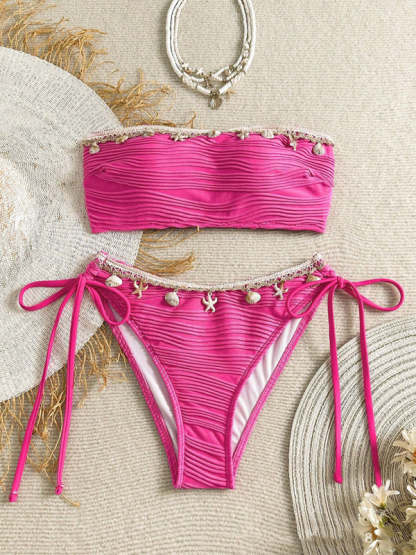 Sexy Starfish Shell Tassel Swimsuit Bikini-chiquechics