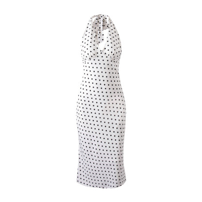 Polka print strap neck bag hip skirt dress-chiquechics