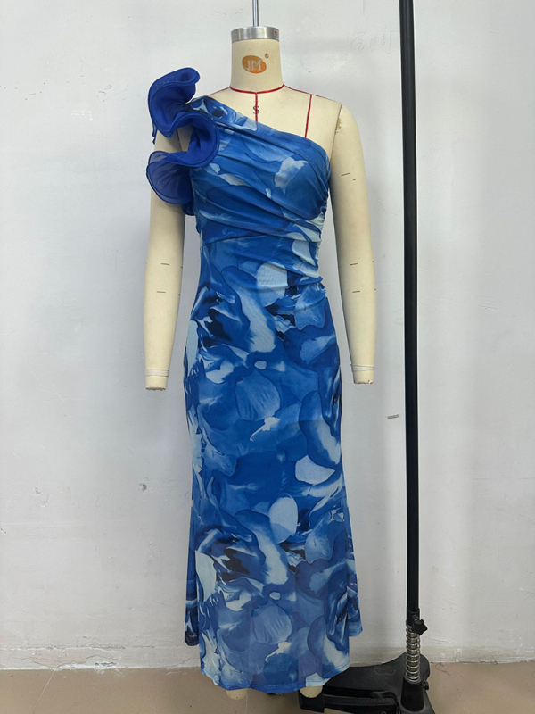 Slim Fit Sleeveless Three-Dimensional Flower Sexy Dress-chiquechics